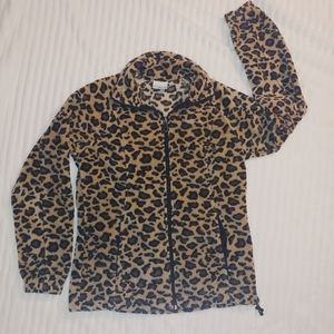 cheetah print fleece jacket
